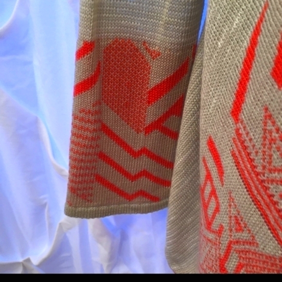 Say What? Aztec Open‎ Cardigan Sweater with Fringe - Picture 3 of 6
